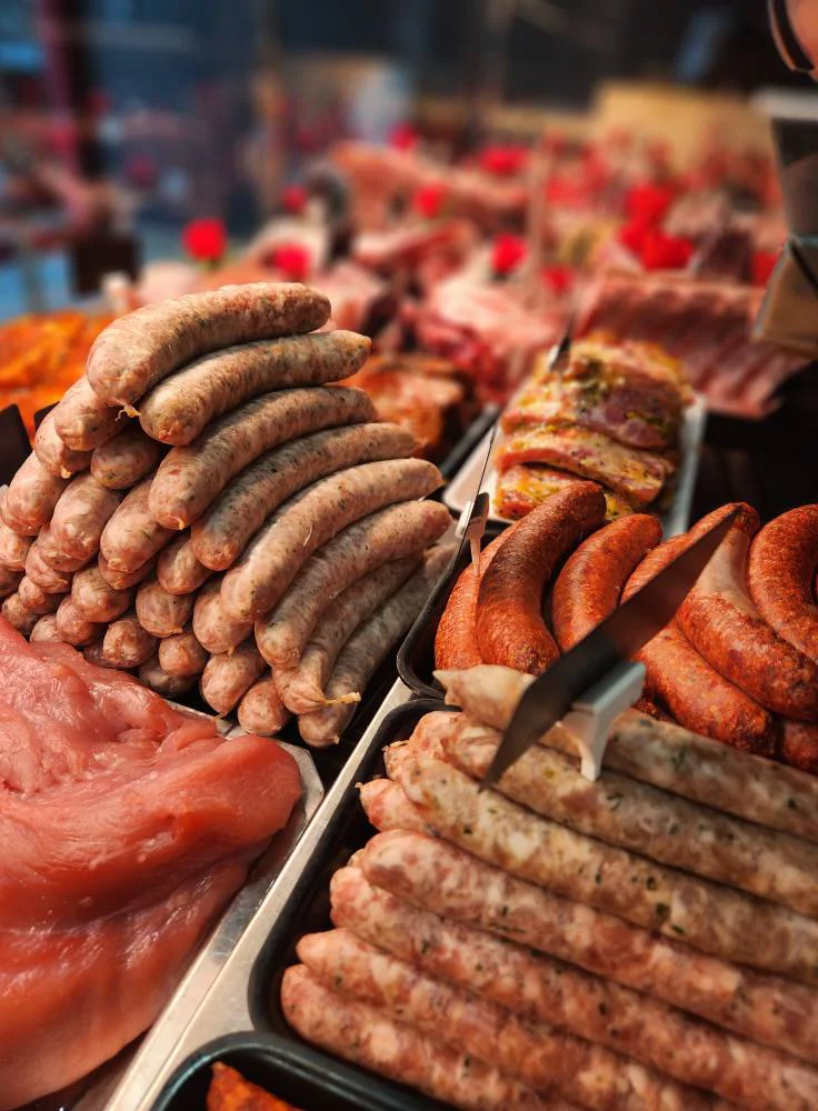 Saucisses chipolatas artisanales, boucherie locale Maison Lenormand Tinchebray Bocage