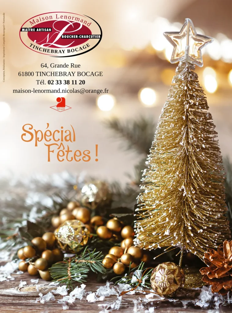 Carte traiteur de noël et fêtes à Tinchebray Bocage
